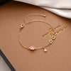 Ins Style Box Alloy Rhinestones Opal Women'S Bracelets 1 Piece