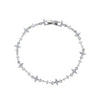 Ins Style Cute Sweet Heart Zircon Butterfly Diamond Bracelet For Women Made Of Copper And Plastic