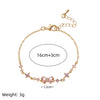 Ins Style Cute Sweet Heart Zircon Butterfly Diamond Bracelet For Women Made Of Copper And Plastic