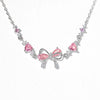 Ins Style Cute Sweet Heart Zircon Butterfly Diamond Bracelet For Women Made Of Copper And Plastic