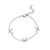 Ins Style Cute Sweet Heart Zircon Butterfly Diamond Bracelet For Women Made Of Copper And Plastic