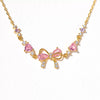 Ins Style Cute Sweet Heart Zircon Butterfly Diamond Bracelet For Women Made Of Copper And Plastic