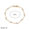 Ins Style Cute Sweet Heart Zircon Butterfly Diamond Bracelet For Women Made Of Copper And Plastic