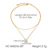 Ins Style Doublelayer Gold Plated Stainless Steel Necklace With Heart Bow Tie Star Geometric Shapes For Women