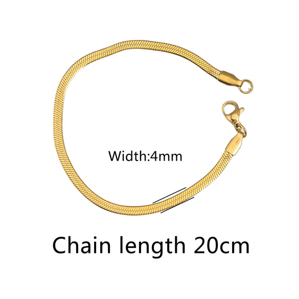 Ins Style Geometric Golden Stainless Steel Adjustable Multiple Chain Type Bracelet Clavicle Chain Neck Chain With Electroplating