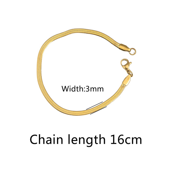 Ins Style Geometric Golden Stainless Steel Adjustable Multiple Chain Type Bracelet Clavicle Chain Neck Chain With Electroplating