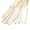 Ins Style Geometric Golden Stainless Steel Adjustable Multiple Chain Type Bracelet Clavicle Chain Neck Chain With Electroplating