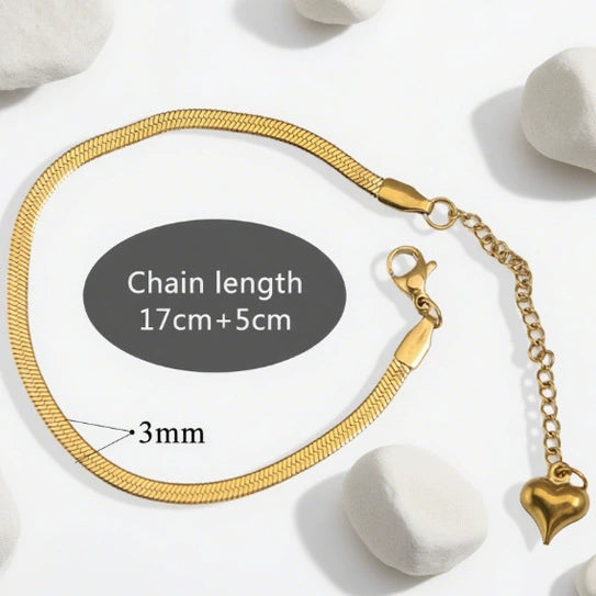 Ins Style Geometric Golden Stainless Steel Adjustable Multiple Chain Type Bracelet Clavicle Chain Neck Chain With Electroplating