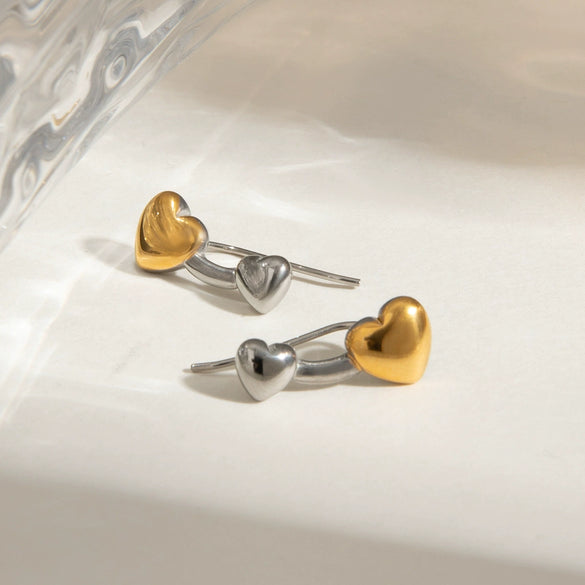 Ins Style Geometric Stainless Steel Electroplated Women's Earrings