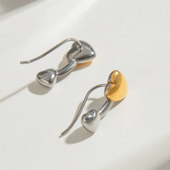 Ins Style Geometric Stainless Steel Electroplated Women's Earrings