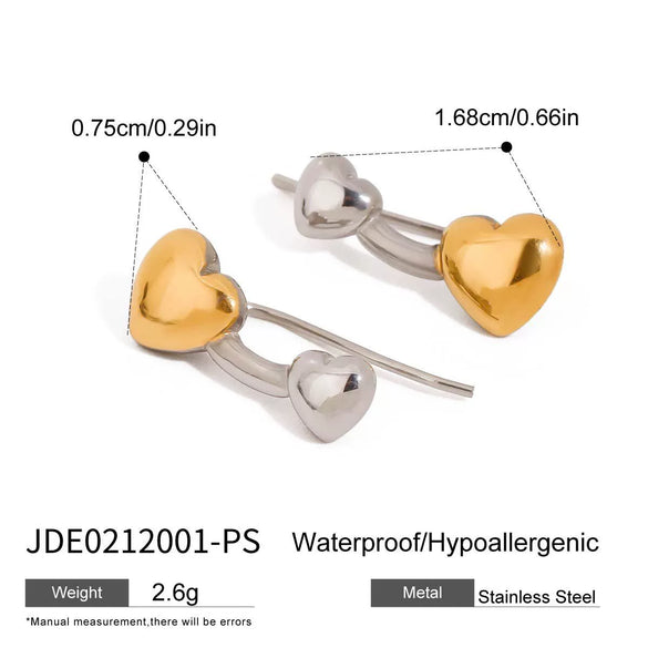 Ins Style Geometric Stainless Steel Electroplated Women's Earrings