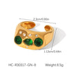 Ins Style Geometric Stainless Steel Women's Ring Inlaid With Zircon