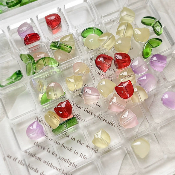 Ins Style Glass Glazed Tulip Beaded Bracelet Necklace Mobile Phone Chain Accessories