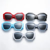 Ins Style Hip-Hop Streetwear Solid Color Pc Polygon Full Frame Women'S Sunglasses