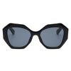 Ins Style Hip-Hop Streetwear Solid Color Pc Polygon Full Frame Women'S Sunglasses