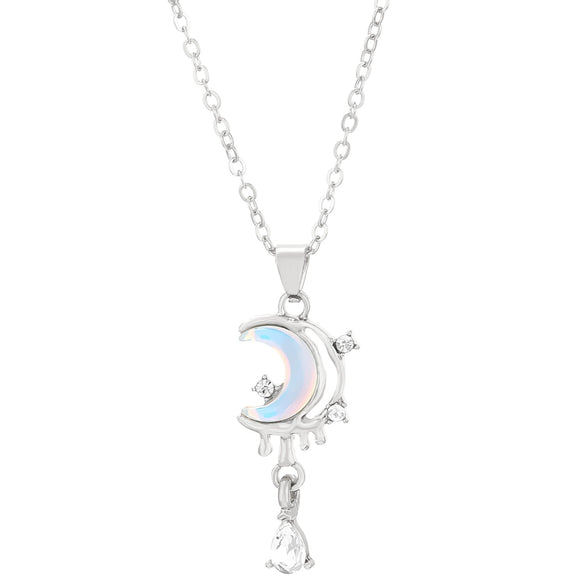 Ins Style Jewelry Set For Women With Sun Moon And Stars Pattern Copper With Set Diamonds And Rhinestones