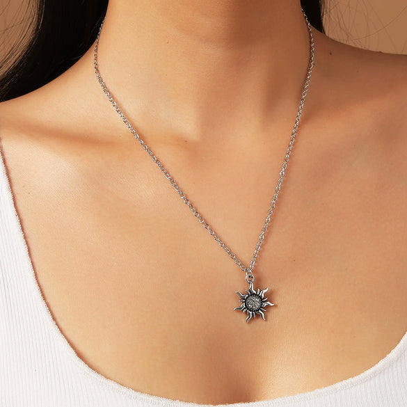 Ins Style Jewelry Set For Women With Sun Moon And Stars Pattern Copper With Set Diamonds And Rhinestones