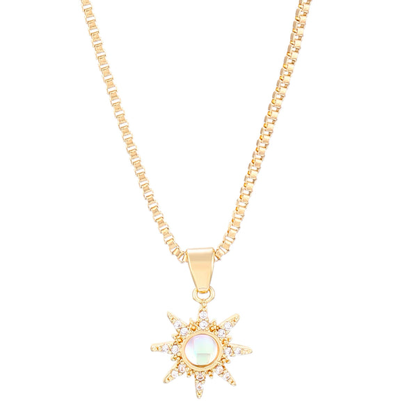 Ins Style Jewelry Set For Women With Sun Moon And Stars Pattern Copper With Set Diamonds And Rhinestones