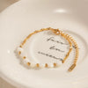 Wholesale Jewelry INS Style Simple Style Round 304 Stainless Steel Beaded Pearl Plating Bracelets Necklace