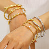 Ins Style Stainless Steel Bracelet With Diamonds And Colorful Zircons 18K Gold Plated