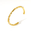 Ins Style Stainless Steel Bracelet With Diamonds And Colorful Zircons 18K Gold Plated