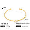 Ins Style Stainless Steel Bracelet With Diamonds And Colorful Zircons 18K Gold Plated