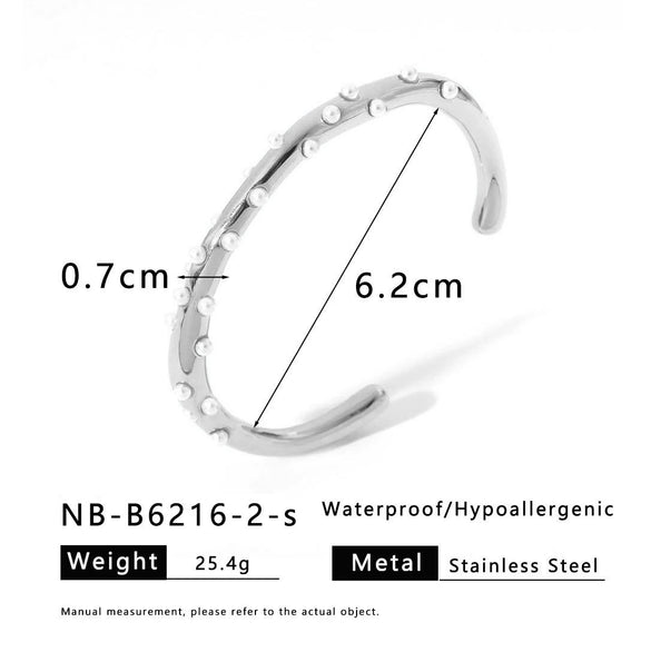 Ins Style Stainless Steel Bracelet With Diamonds And Colorful Zircons 18K Gold Plated