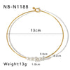 Ins Style Stainless Steel 18K Gold Plated Wavy Sunflower Bow Pearl Pendant Simple Necklace With Vacuum Plating In Furnace For Women