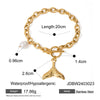 Ins Style Stainless Steel Ocean Animals Zodiac Signs Starfish Shell Conch Necklace With Electroplating