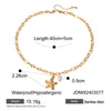 Ins Style Stainless Steel Ocean Animals Zodiac Signs Starfish Shell Conch Necklace With Electroplating