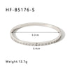Ins Style Stainless Steel Platinumplated Heartshaped Inlaid Zircon Square Diamond Electroplated Bracelet