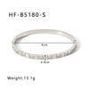 Ins Style Stainless Steel Platinumplated Heartshaped Inlaid Zircon Square Diamond Electroplated Bracelet