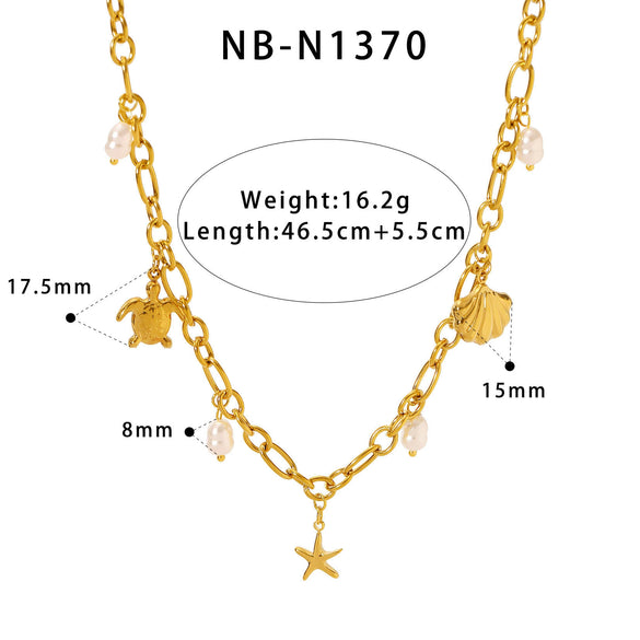 Ins Style Women's Stainless Steel And 18K Necklace With Heart Shape Geometric And Animal Zodiac Pendants Furnace Vacuum Plated 18K Spring Buckle Diy Jewelry Accessories