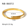 Ins Trendy Minimalist Diamond Design Sense Titanium Steel Irregular Bracelet With 18K Gold Vacuum Plating