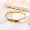 Ins Trendy Minimalist Diamond Design Sense Titanium Steel Irregular Bracelet With 18K Gold Vacuum Plating