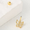 Insect Shape Stainless Steel Electroplated Butterfly Navel Ring Body Piercing Jewelry For Women
