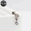 Internally Threaded Earrings Lip Ornaments Copper Stainless Steel Geometric Electroplating Unisex