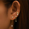 Internally Threaded Earrings Lip Ornaments Copper Stainless Steel Geometric Electroplating Unisex