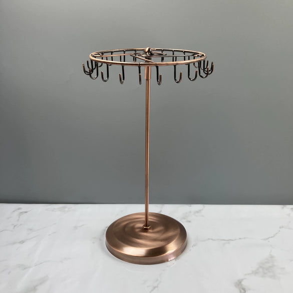Iron Jewelry Rack Rotating Necklace Display Rack Stall Jewelry Display Rack Detachable Earrings Rack Jewelry Storage Rack