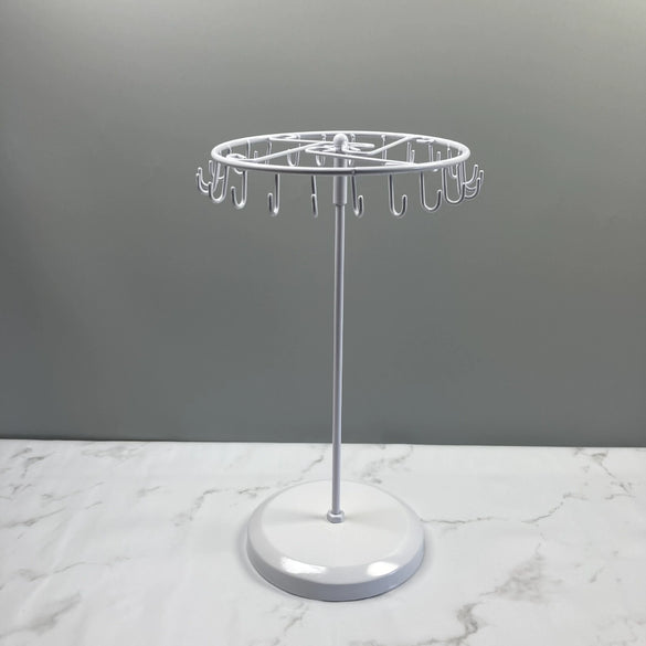 Iron Jewelry Rack Rotating Necklace Display Rack Stall Jewelry Display Rack Detachable Earrings Rack Jewelry Storage Rack