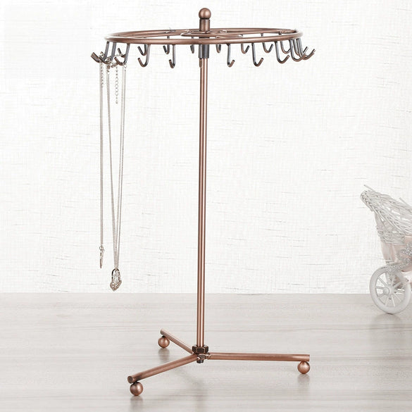 Iron Jewelry Rack Rotating Necklace Display Rack Stall Jewelry Display Rack Detachable Earrings Rack Jewelry Storage Rack