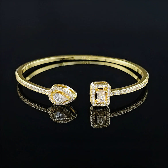 Irregular Adjustable Bracelet Copper Geometric Electroplating Design