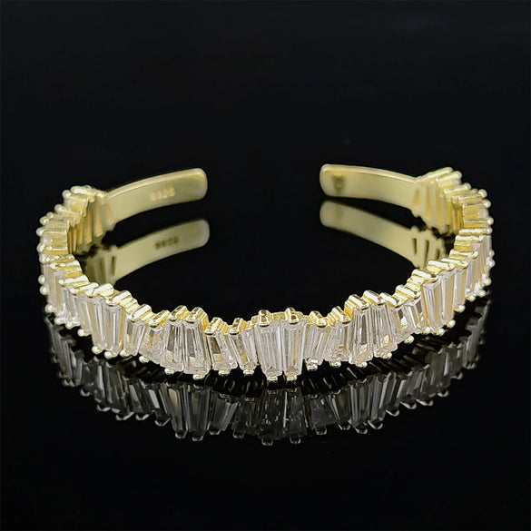 Irregular Adjustable Bracelet Copper Geometric Electroplating Design