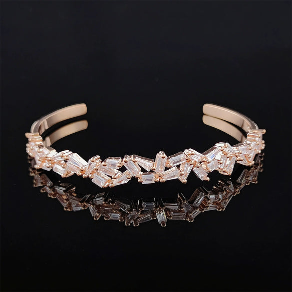 Irregular Adjustable Bracelet Copper Geometric Electroplating Design