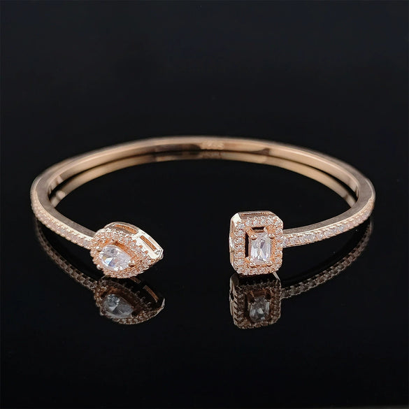 Irregular Adjustable Bracelet Copper Geometric Electroplating Design