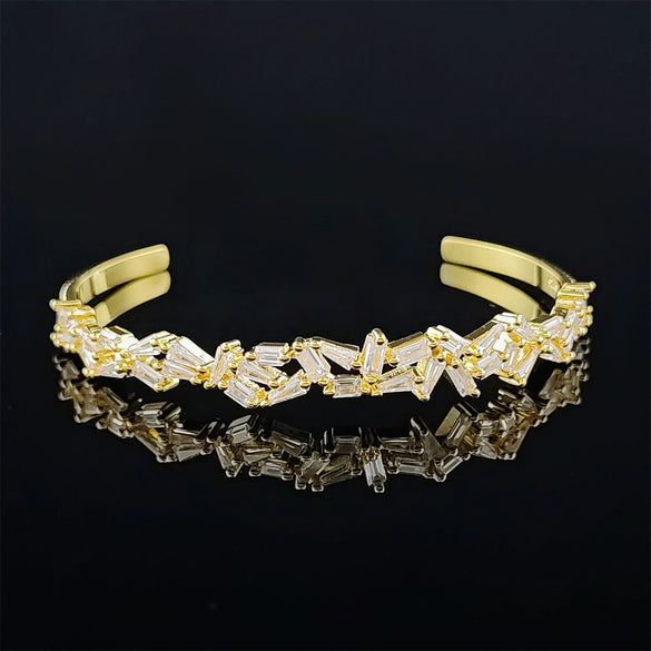 Irregular Adjustable Bracelet Copper Geometric Electroplating Design