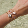 Irregular Baroque Imitation Pearl Bracelet With Geometric Design Electroplated For Women