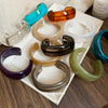 Irregular Geometric Round Opening Handmade Acrylic Bracelet Simple All Match High End Fashion