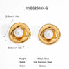 Irregular Goose Egg Pearl Stainless Steel Jewelry Set With Pvd Furnace Vacuum Real Gold Plating For Women