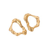 Irregular Liquid Metal Spiral Pleated Stud Earrings Electroplated Alloy Geometric Minimalist Jewelry With Stainless Steel Posts For Women